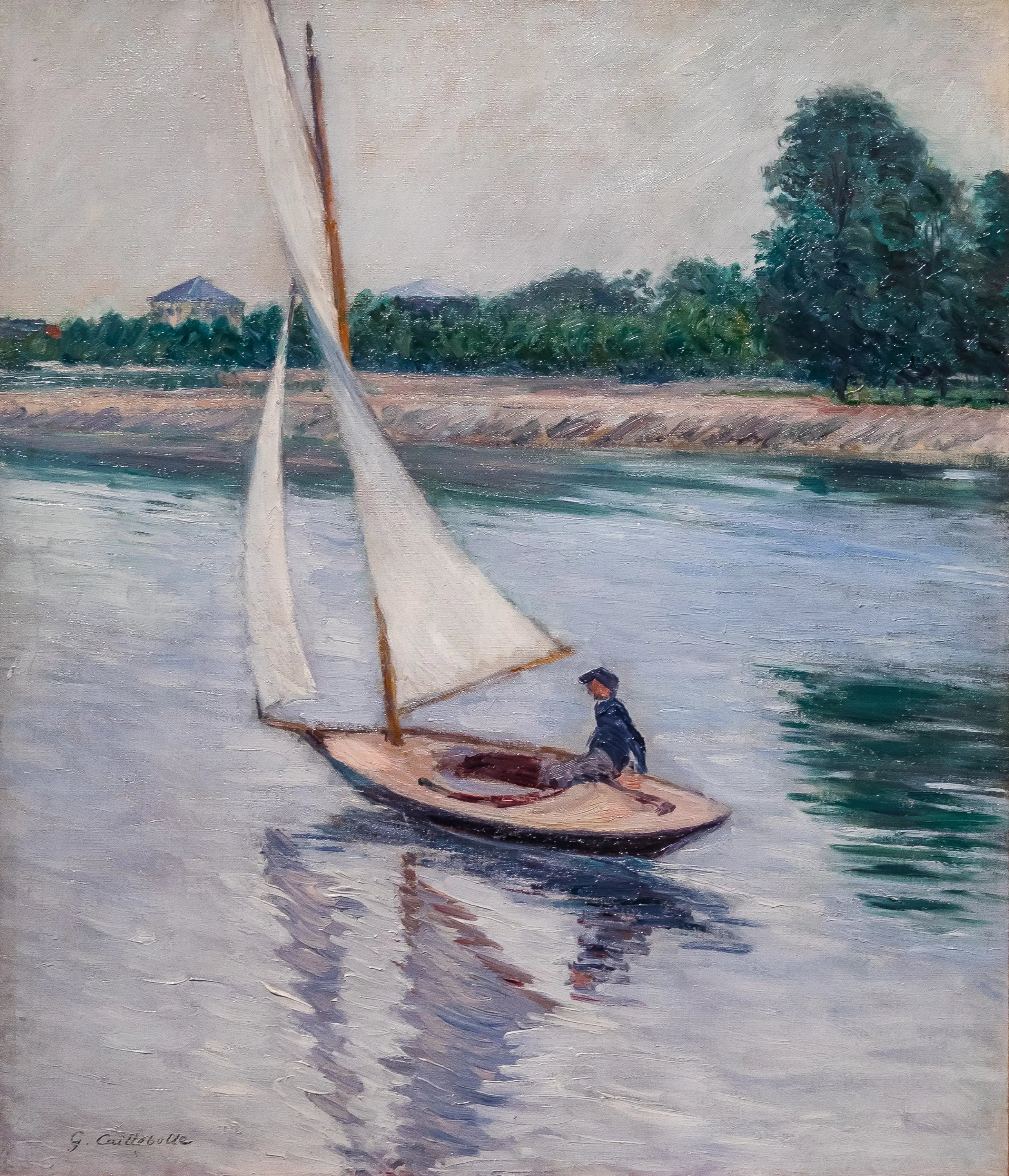 Reproduction du tableau « Voilier sur la Seine à Argenteuil - Gustave Caillebotte » par Alpha Reproduction en peinture à l’huile