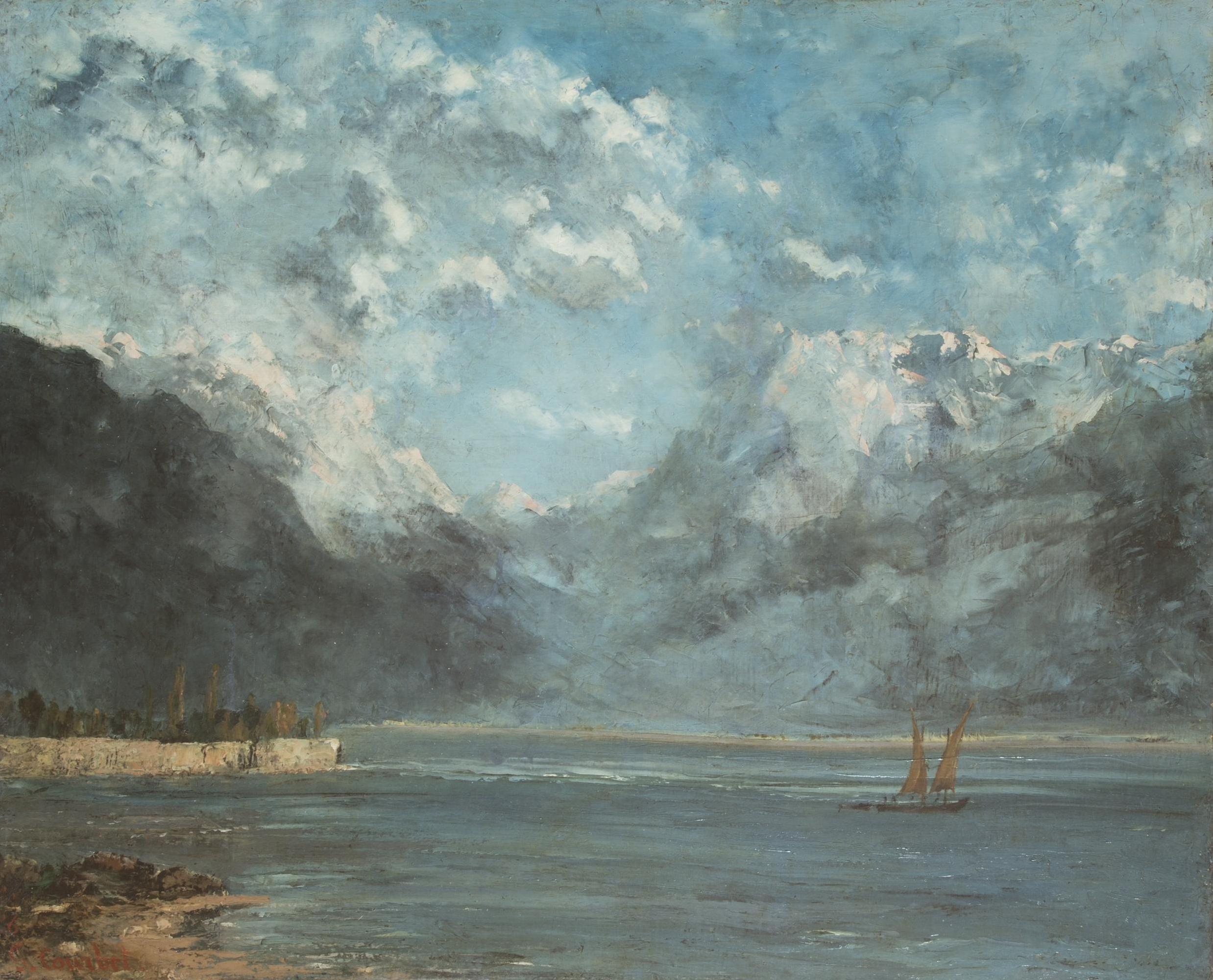 Vue du lac Léman - Gustave Courbet