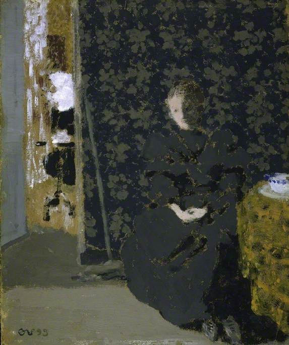 Femme assise : tasse de café - Édouard Vuillard