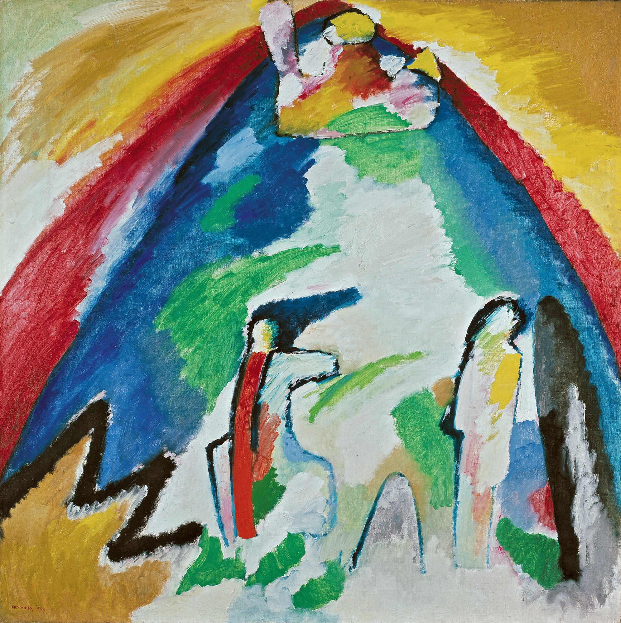 Reproduction du tableau « Montagne - Vassily Kandinsky » par Alpha Reproduction en peinture à l’huile