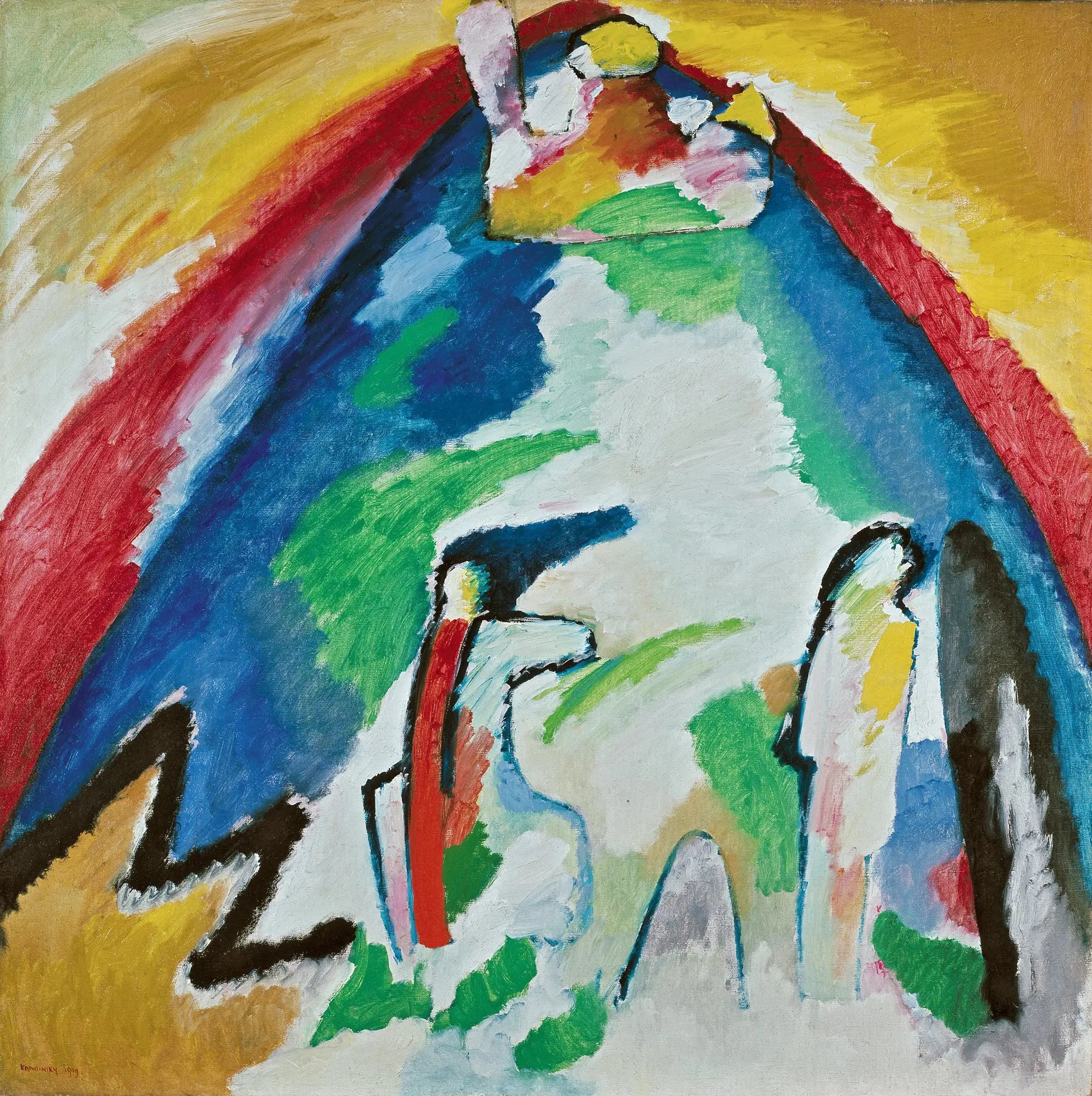 Reproduction du tableau « Montagne - Vassily Kandinsky » par Alpha Reproduction en peinture à l’huile