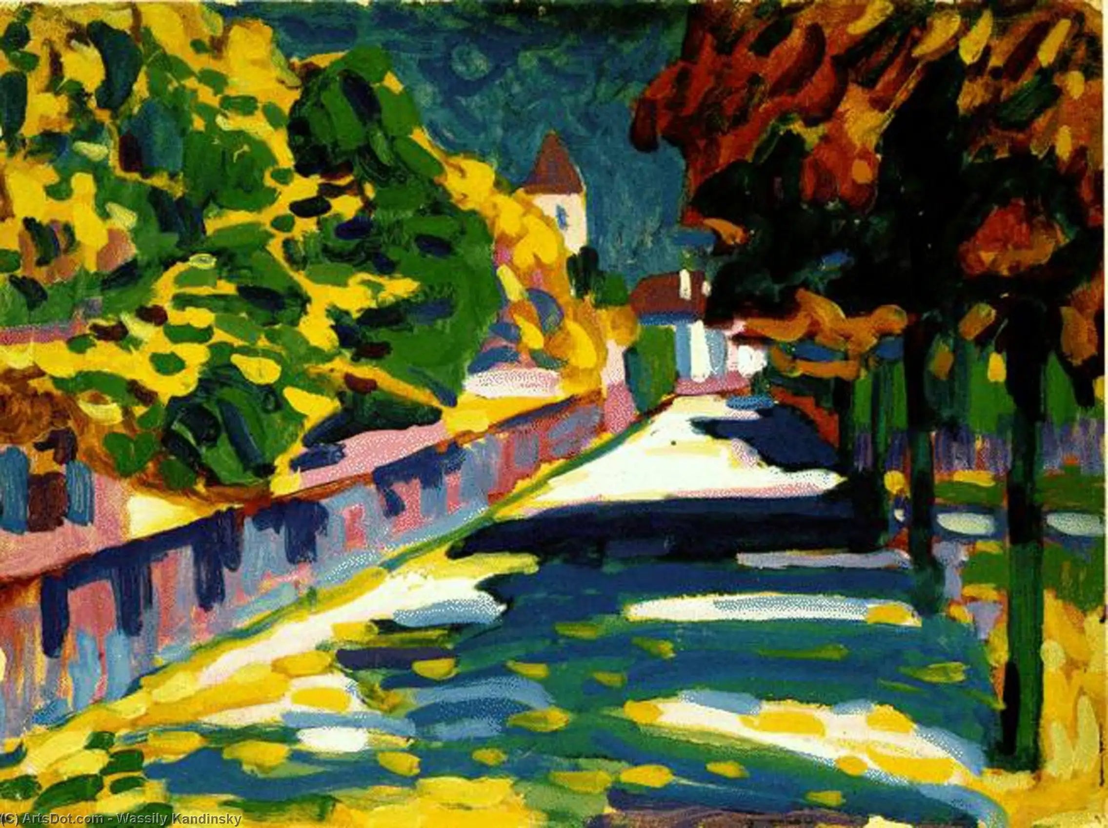 Reproduction du tableau « Automne en Bavière - Vassily Kandinsky » par Alpha Reproduction en peinture à l’huile