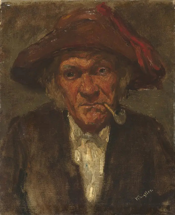 Reproduction du tableau « L'Homme à la pipe - James Abbott McNeill Whistler » par Alpha Reproduction en peinture à l’huile