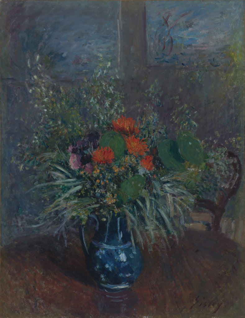 Reproduction du tableau « Fleurs sauvages - Alfred Sisley » par Alpha Reproduction en peinture à l’huile