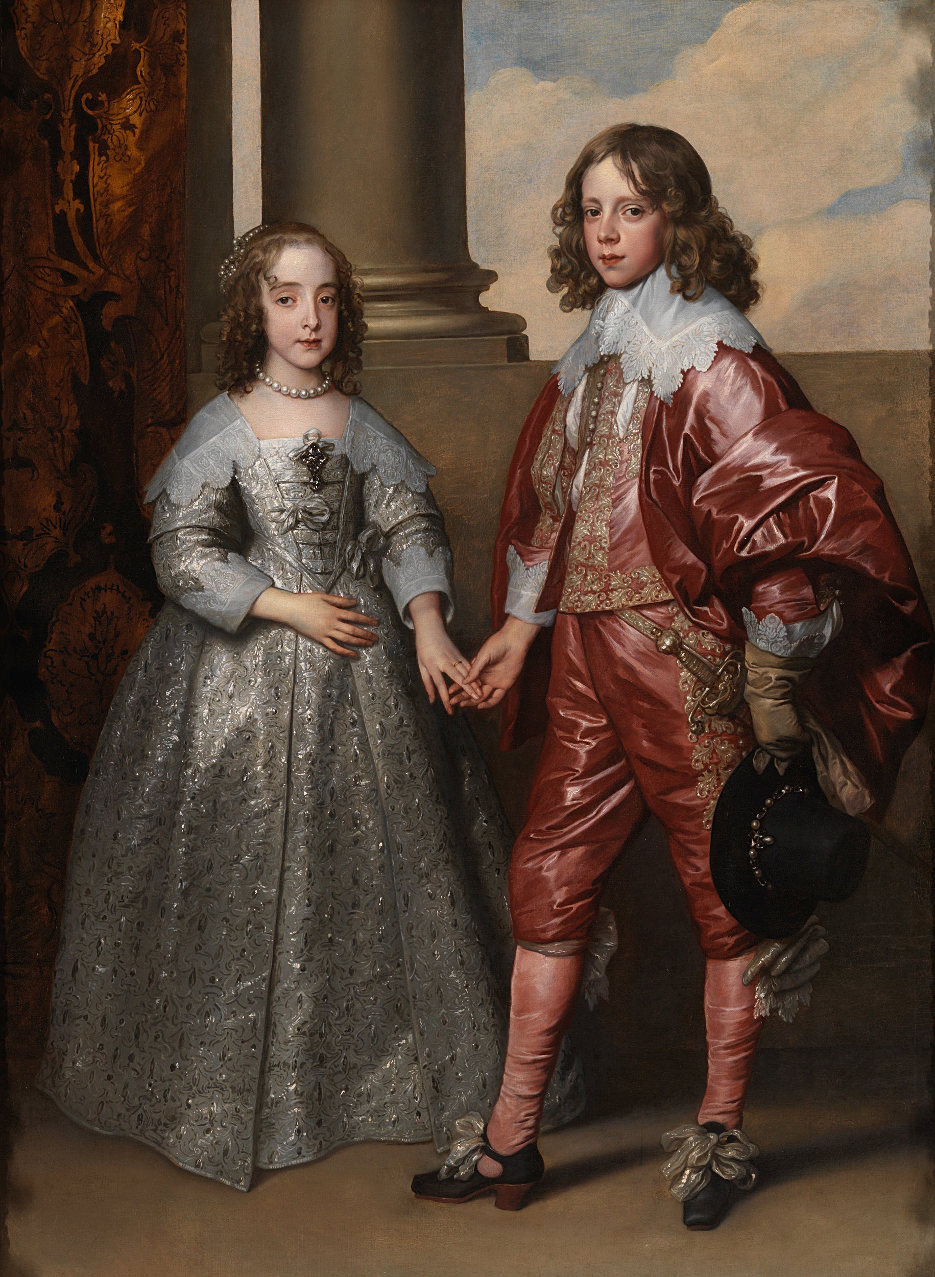 Portrait du prince Guillaume II d'Orange et de son épouse Marie-Henriette Stuart - Antoine van Dyck