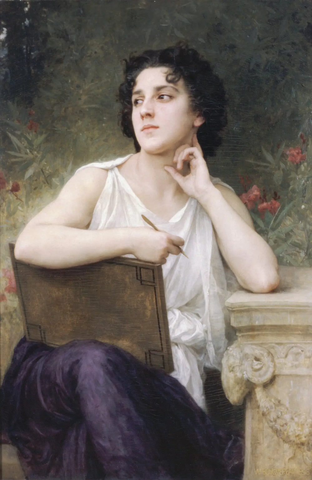Reproduction du tableau « Inspiration - Bouguereau » par Alpha Reproduction en peinture à l’huile