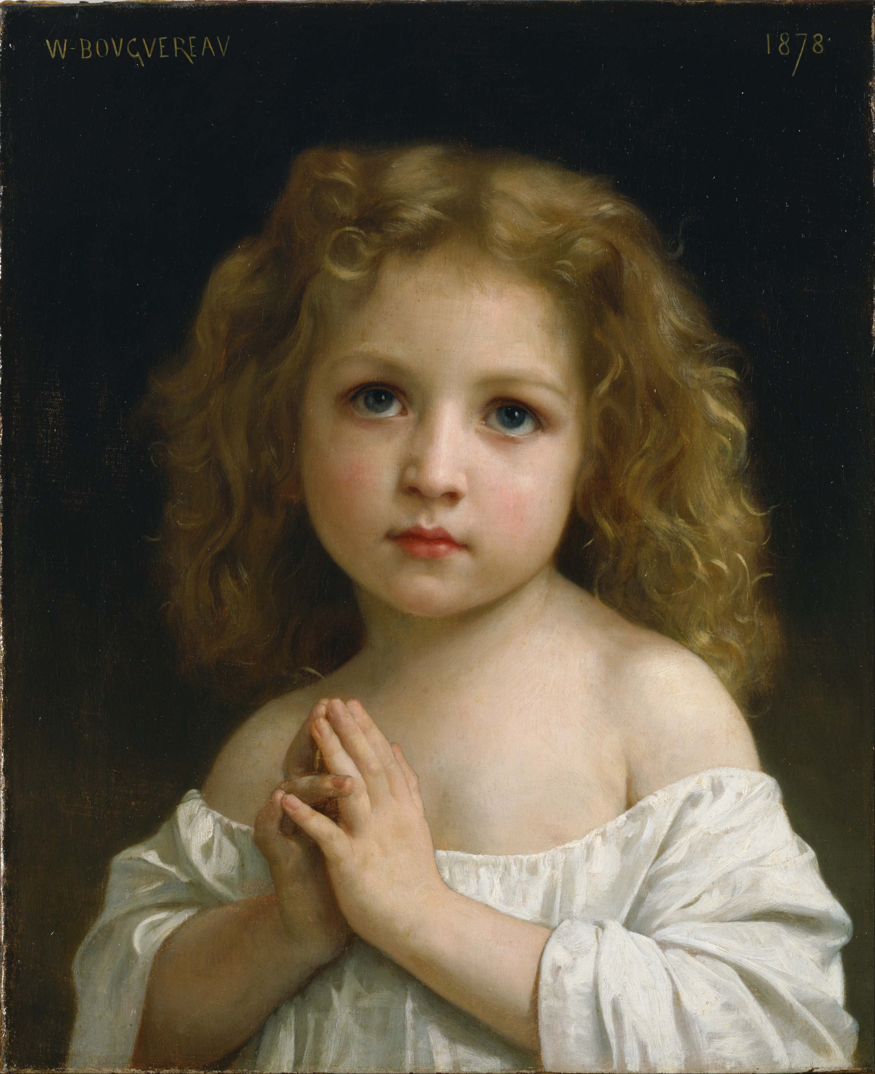 Reproduction du tableau « Petite fille - Bouguereau » par Alpha Reproduction en peinture à l’huile