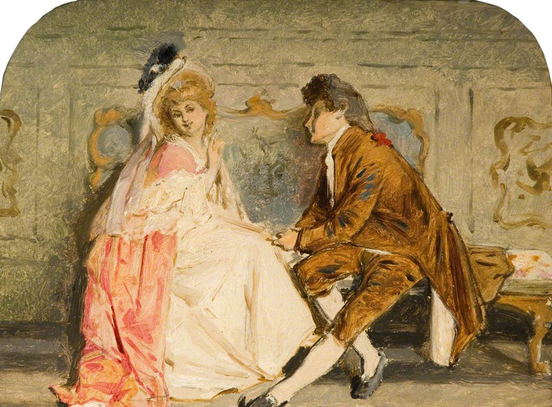 Dolly Varden, personnage du roman « Barnaby Rudge » de Charles Dickens (croquis) - William Powell Frith