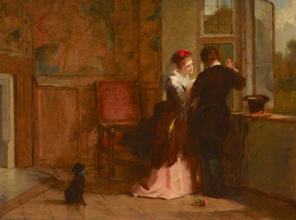 Rencontre amoureuse dans un intérieur de Haddon Hall - William Powell Frith