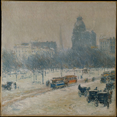 L’hiver à Union Square - Childe Hassam - Alpha Reproduction