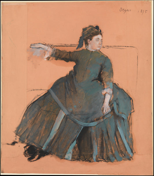 Reproduction du tableau « Femme sur un canapé - Edgar Degas » par Alpha Reproduction en peinture à l’huile