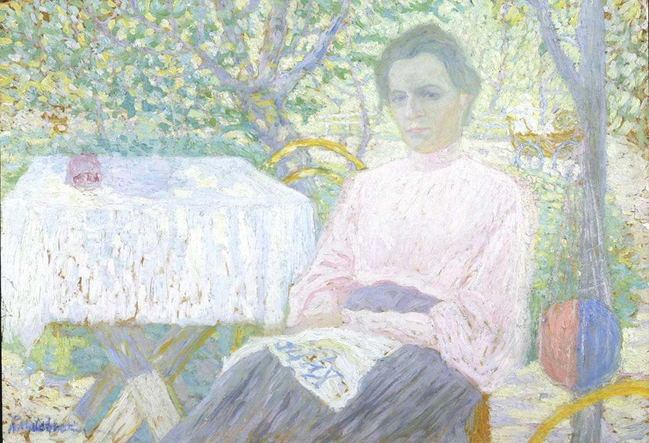 Femme lisant un journal - Kazimir Malevich