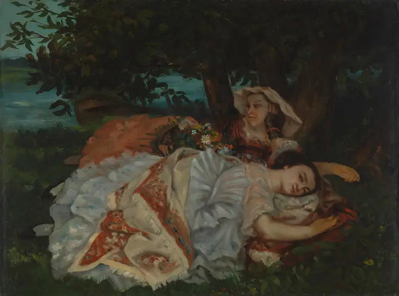 Jeunes dames au bord de la Seine - Gustave Courbet - Alpha Reproduction