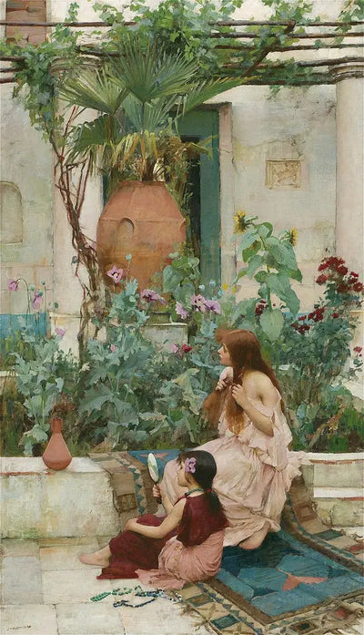 Reproduction du tableau « À Capri - John William Waterhouse » par Alpha Reproduction en peinture à l’huile