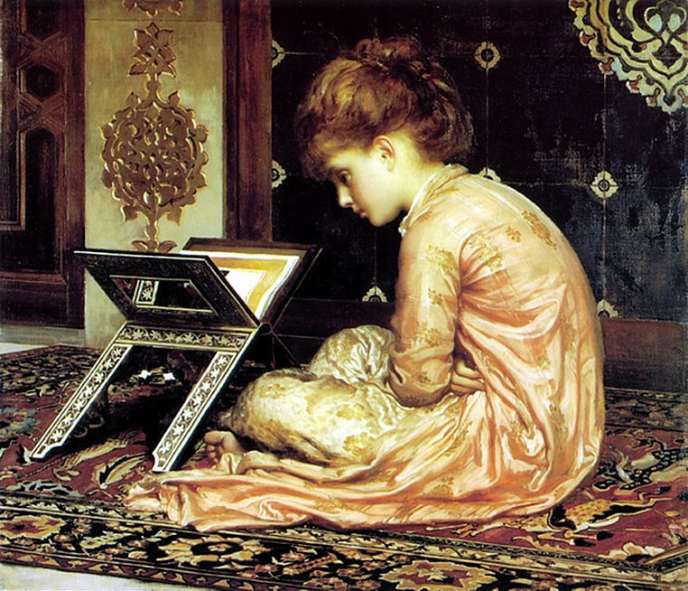À un pupitre de lecture - Frederic Leighton - Alpha Reproduction