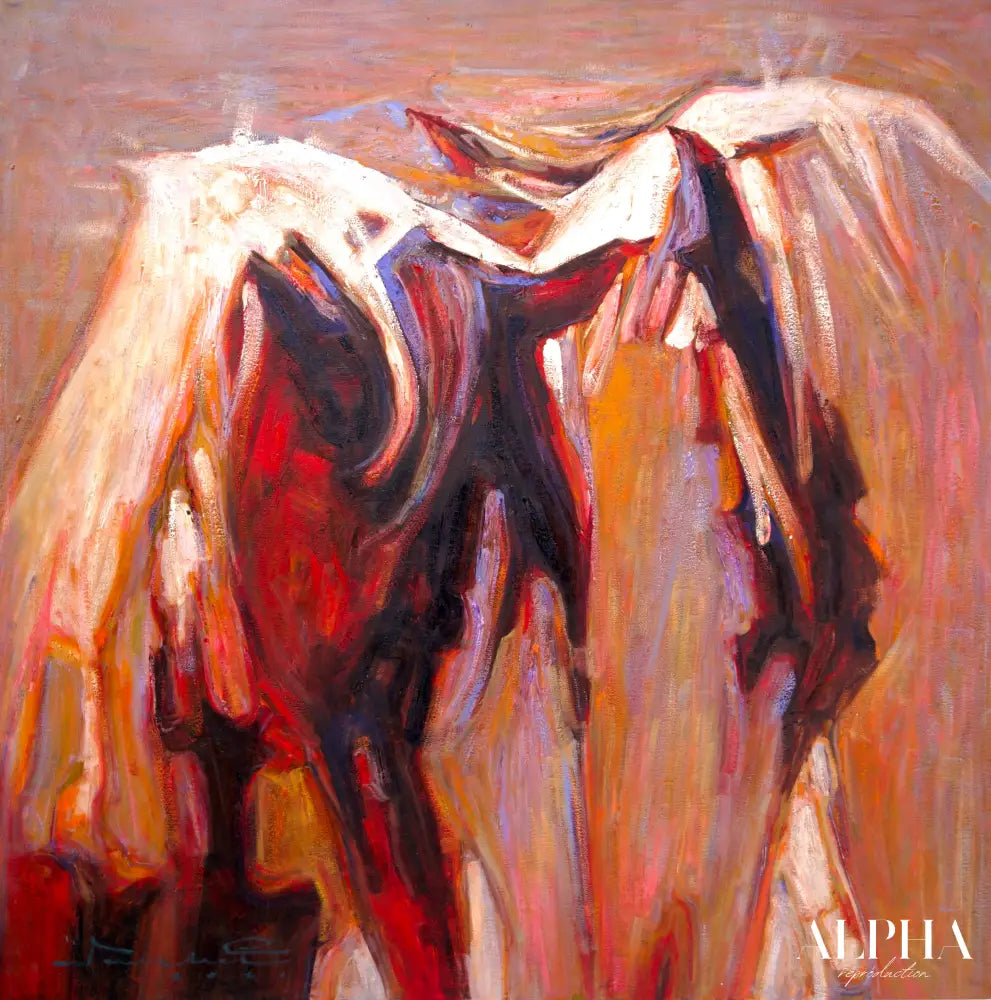 Abstract Horse – Somchai | 100 x 100 cm Reproductions de tableaux à la peinture à l’huile