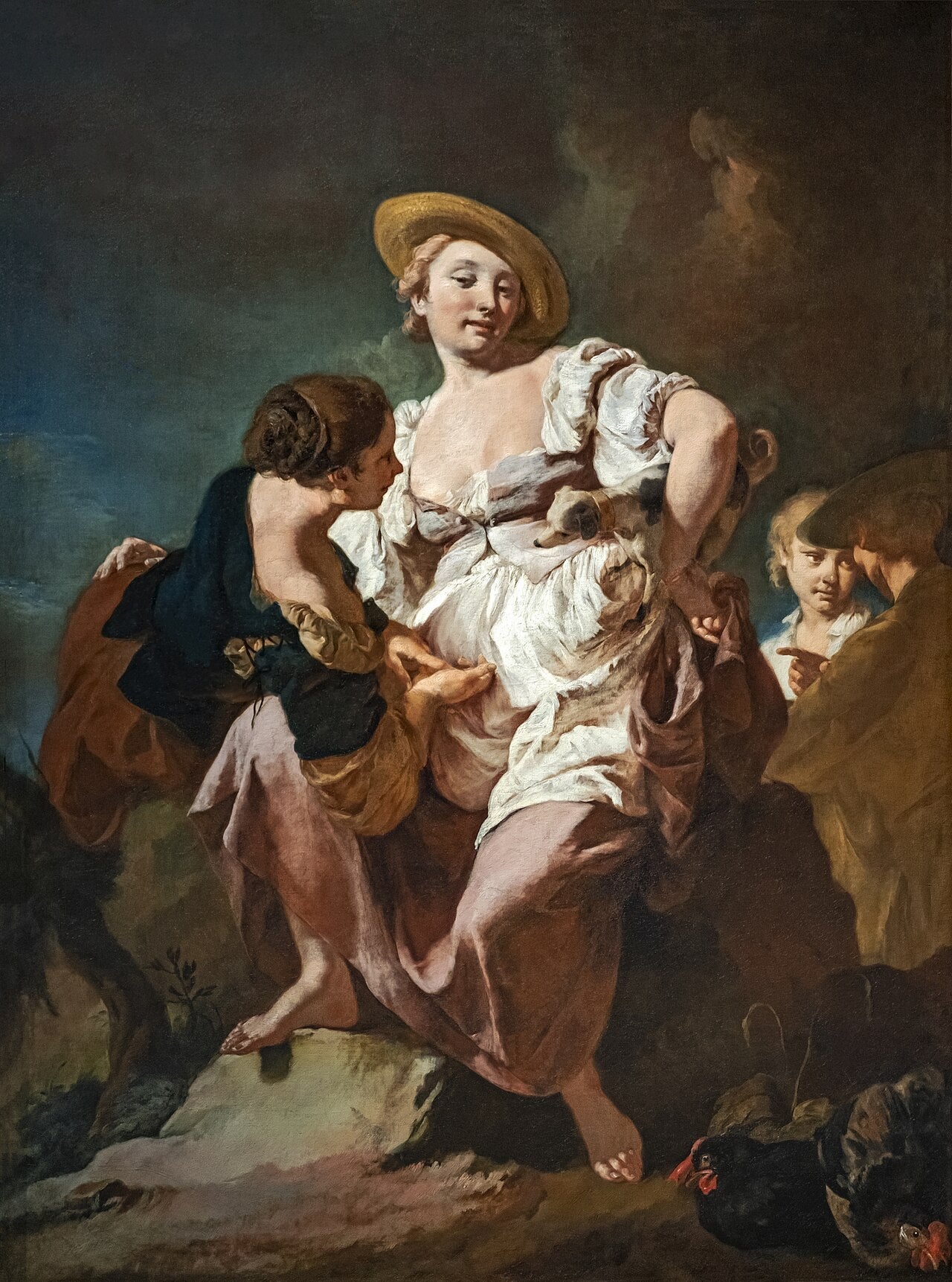 Académie - L'Indovina 1740-1745 - Giambattista Piazzetta - Giovanni Battista Piazzetta image 1 copie peinte à la main à l’huile