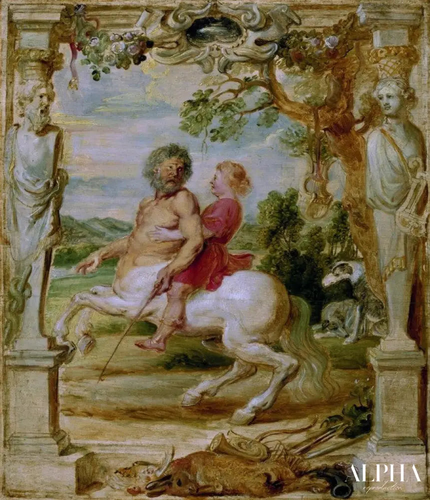 Achille éduqué par le centaure Chiron - Peter Paul Rubens - Reproductions de tableaux et peintures haut de gamme