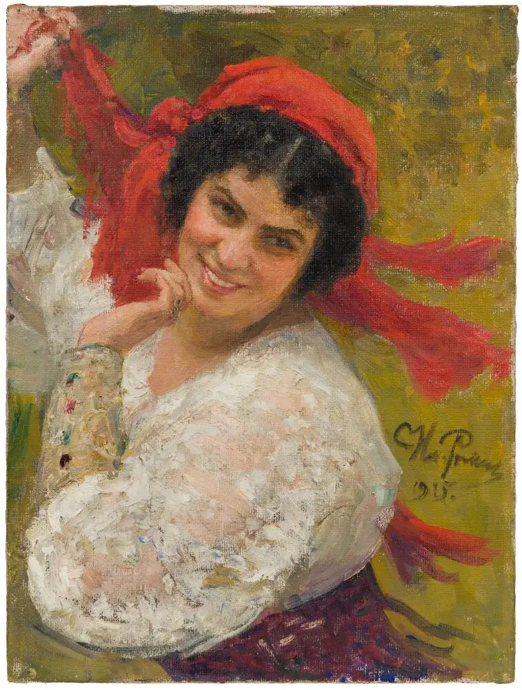 Adelaide von Skilondz 1882-1969 opératrice pédagogue cadeau avec Vladislav Skilondz - Ilya Repin - Alpha Reproduction