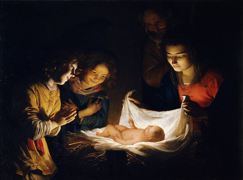 Поклонение младенцу - Gerrit van Honthorst