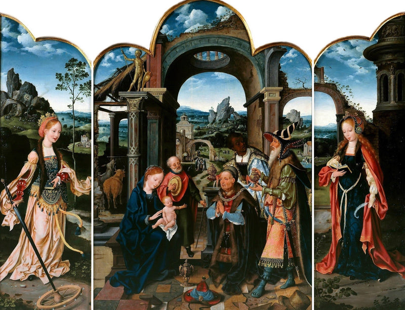 Поклонение волхвов с Сигизмундом I Польским - Joos van Cleve