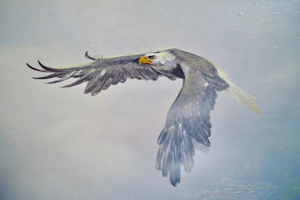 Aigles en Vol | 200 x 170 cm Reproductions de tableaux à la peinture à l’huile