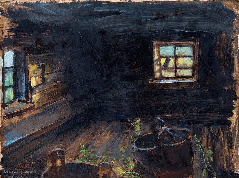 Intérieur de sauna - Akseli Gallen-Kallela