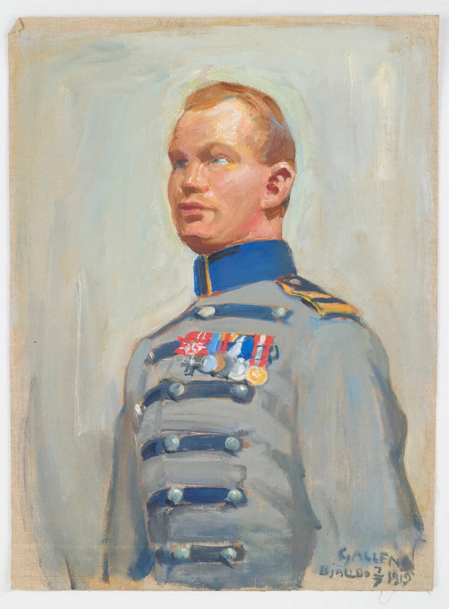 Gustaf Hagenau, valet de chambre de Mannerheim, peinture d’Akseli Gallen-Kallela