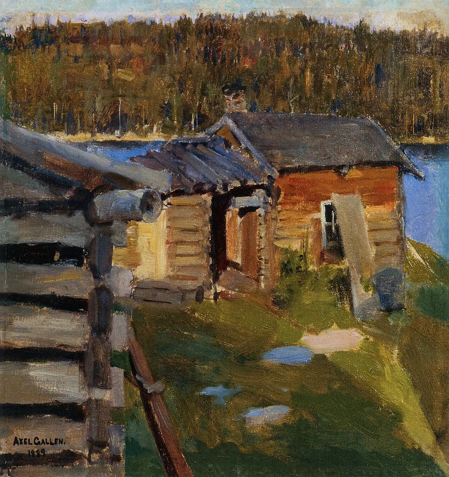 La Ferme d’Ekola au soleil couchant, peinture d’Akseli Gallen-Kallela