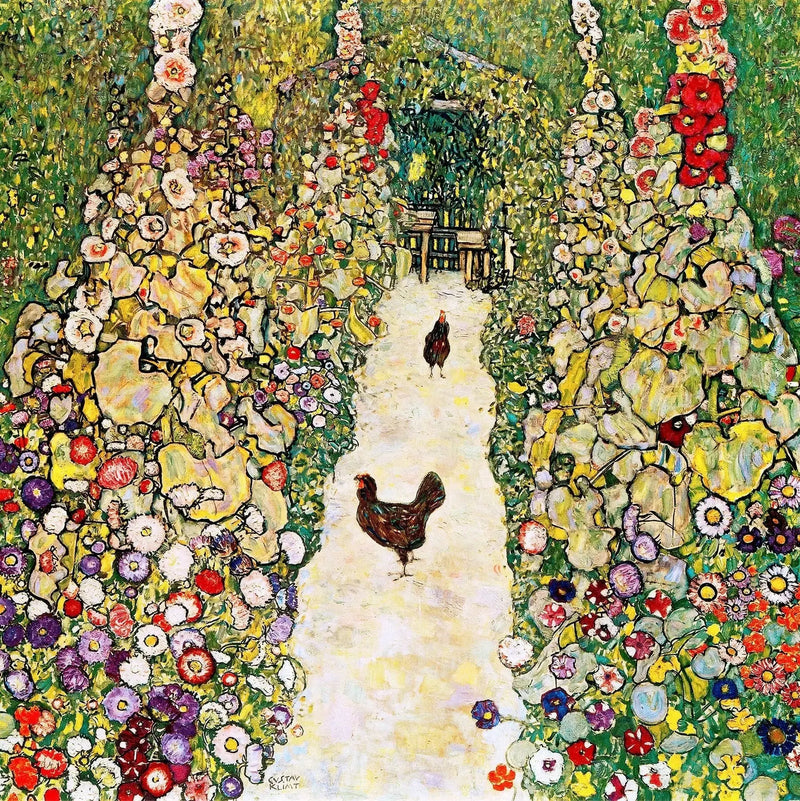 Садовая аллея с курами - Густав Климт