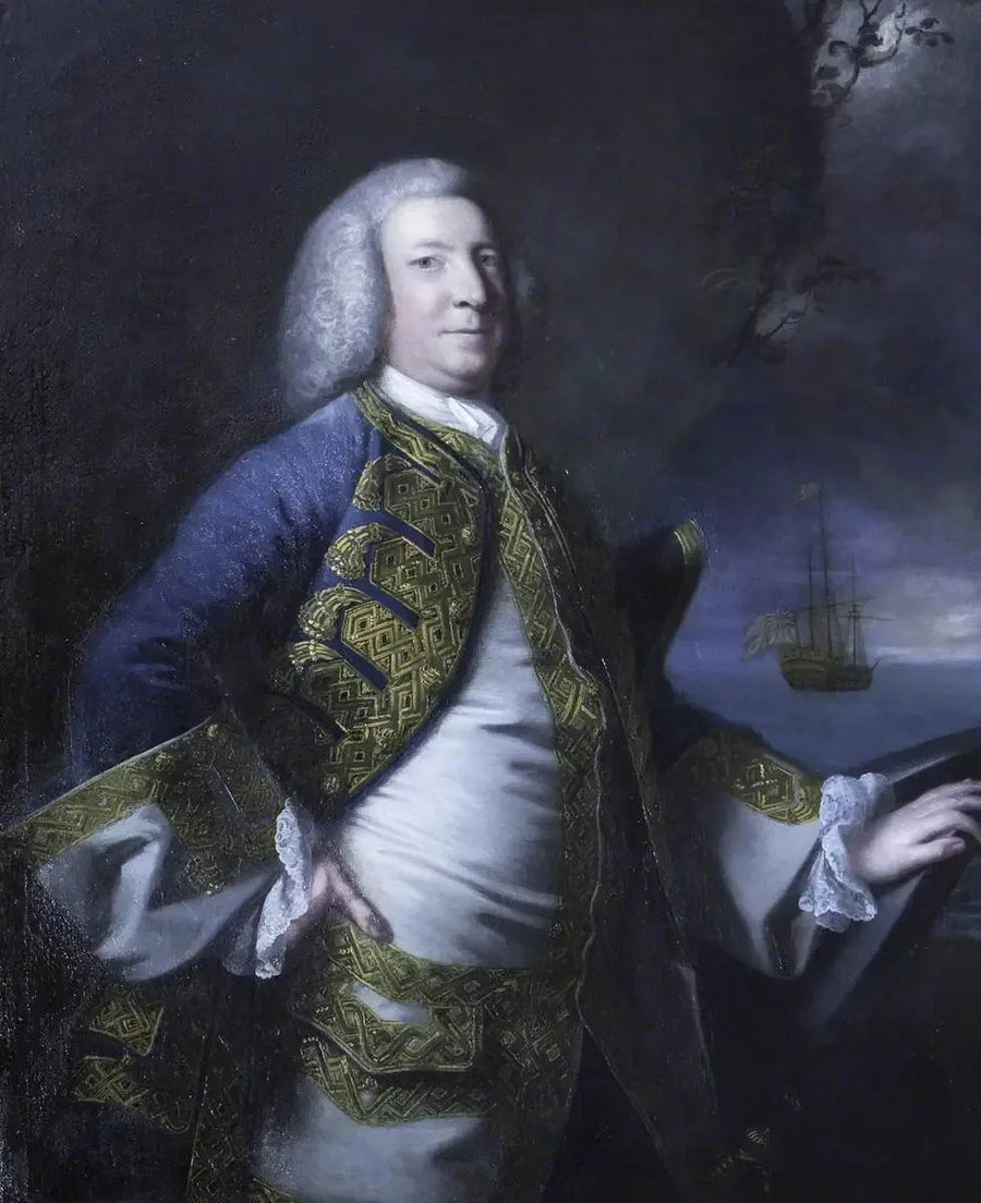 Адмирал сэр Джордж Ансон, барон Ансон де Собертон (1697-1762) - Джошуа Рейнольдс