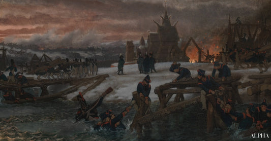 Anno 1812. Le capitaine Benthien sur la Beresina (1851-1897) - Lawrence Alma-Tadema Reproductions de tableaux à la
