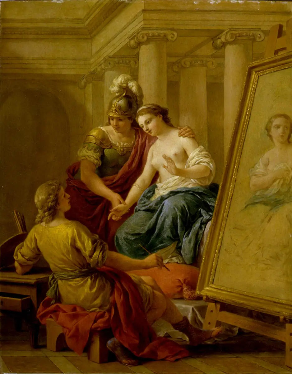 Apelle tombant amoureux de Campaspe - Louis Jean François Lagrenée - Alpha Reproduction