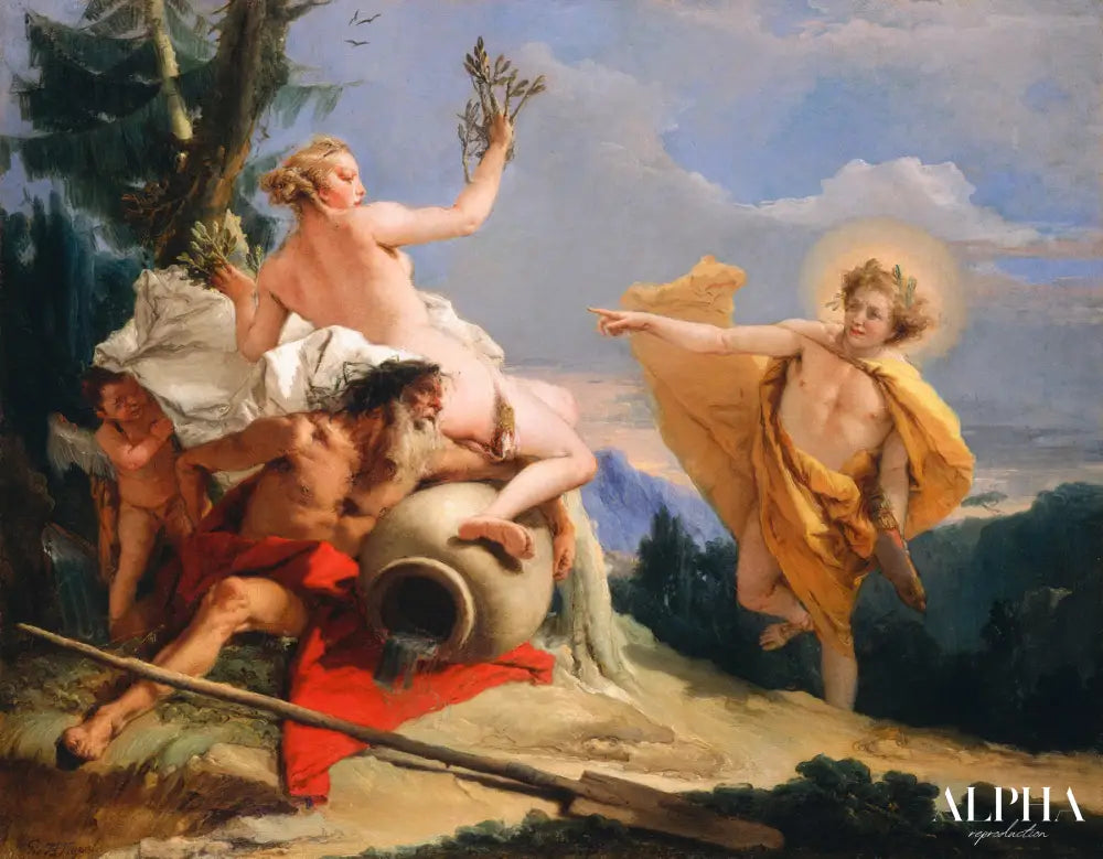 Apollo à la poursuite de Daphné - Giambattista Tiepolo - Reproductions de tableaux et peintures haut de gamme