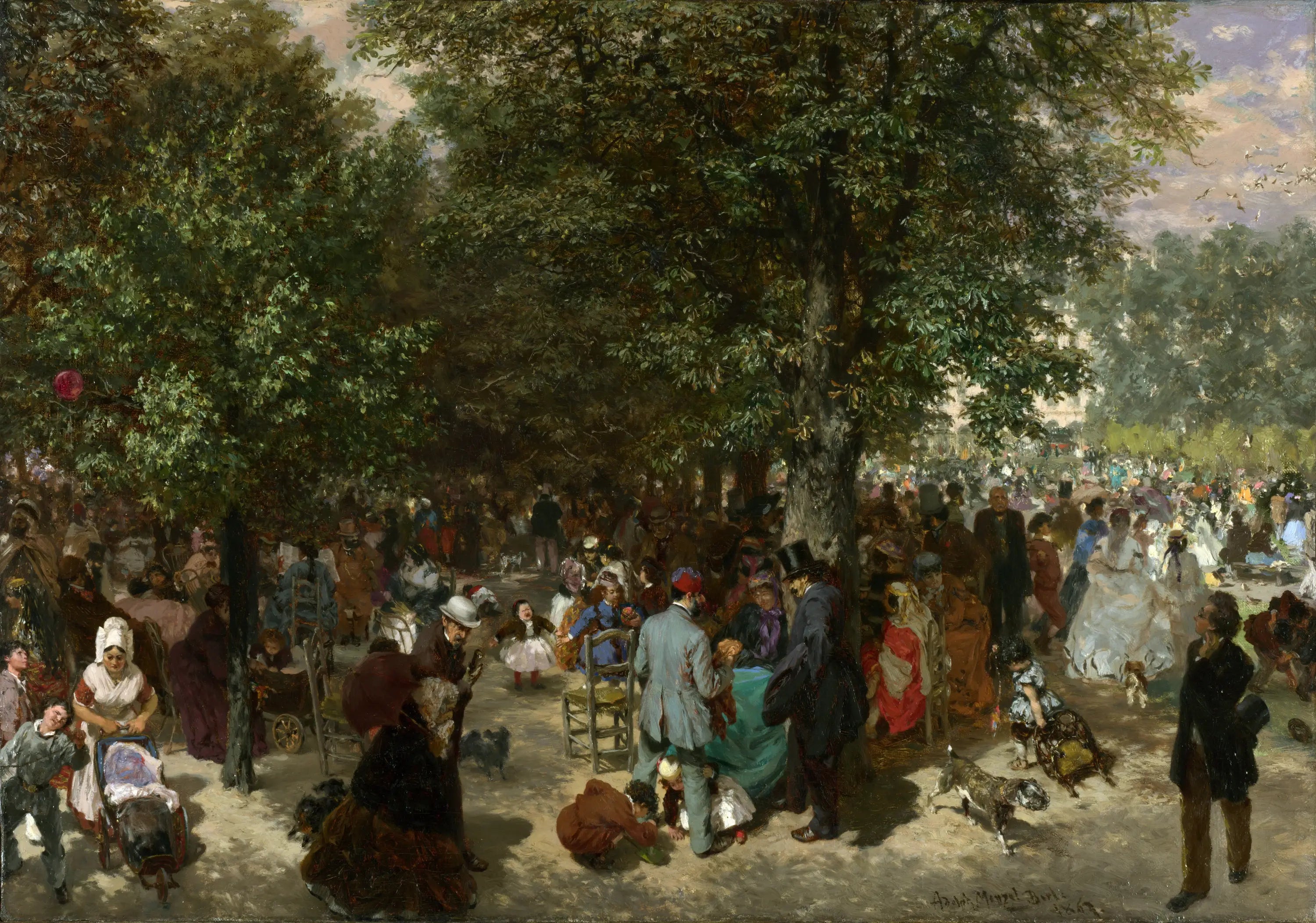 Après-midi au jardin des Tuileries - Adolph von Menzel - Alpha Reproduction