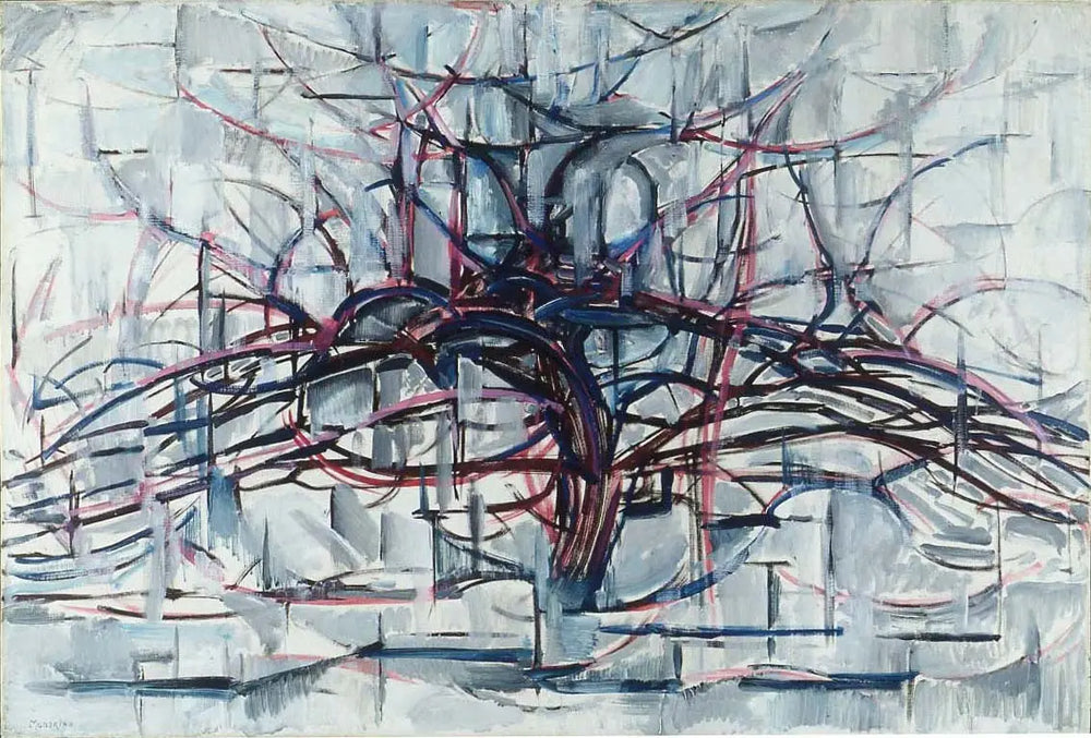 Reproduction du tableau « Arbre horizontal - Piet Mondrian » par Alpha Reproduction en peinture à l’huile
