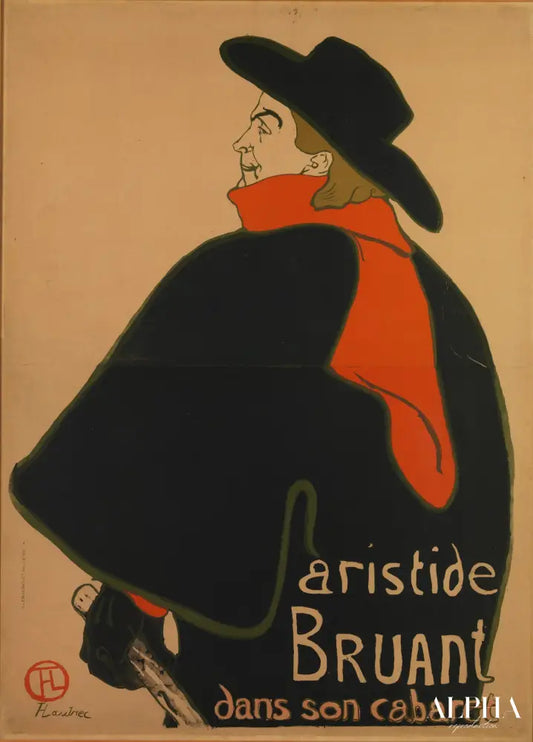 Aristide Bruant dans son cabaret - Toulouse Lautrec - Reproductions de tableaux et peintures haut de gamme