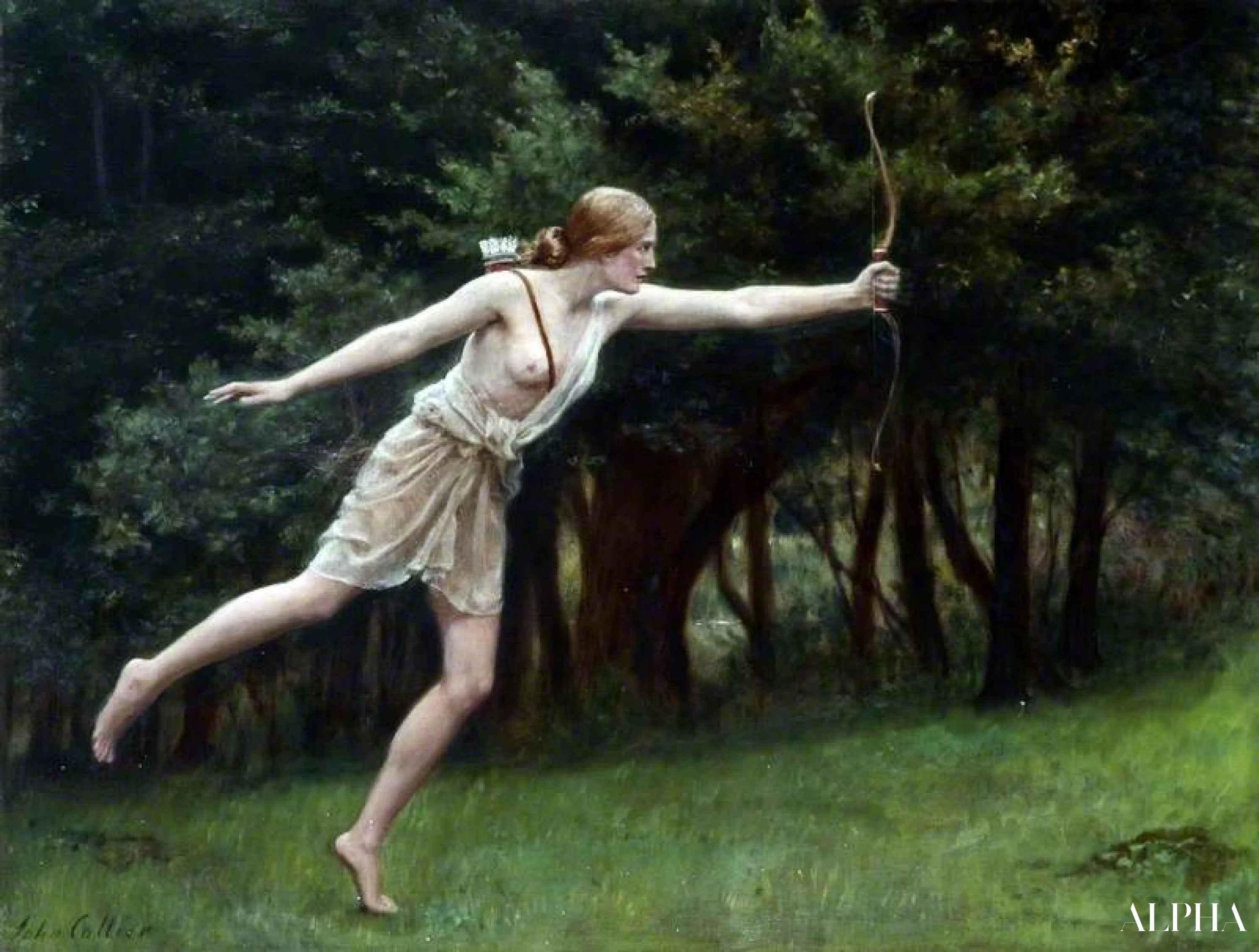 Reproduction du tableau « Artemis - John Collier » par Alpha Reproduction en peinture à l’huile