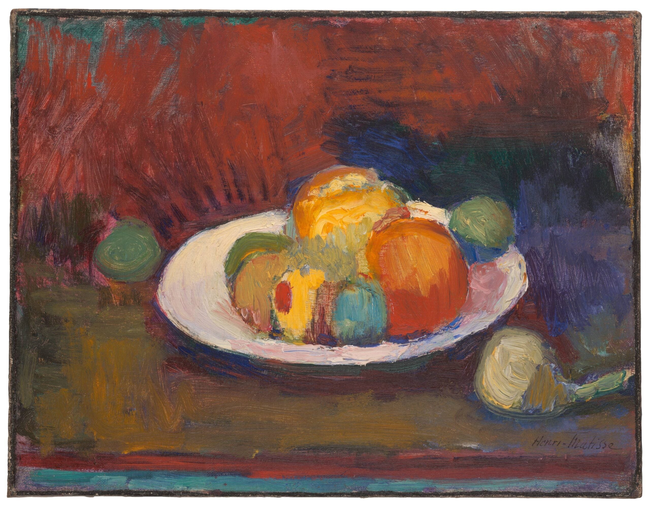 Reproduction du tableau « Assiette de fruits - Henri Matisse » par Alpha Reproduction en peinture à l’huile