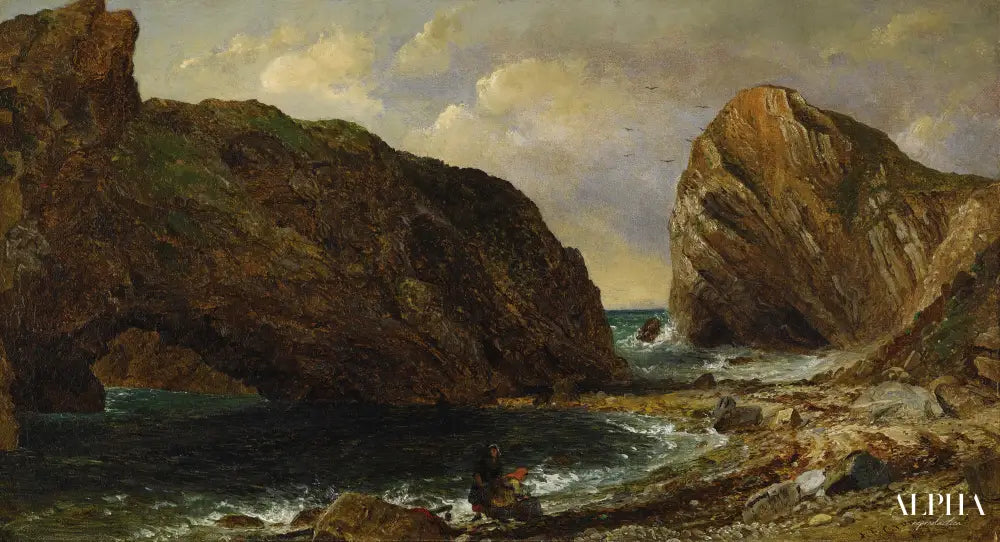 Au bord de la mer, Lulworth - Jasper Francis Cropsey - Reproductions de tableaux et peintures haut de gamme