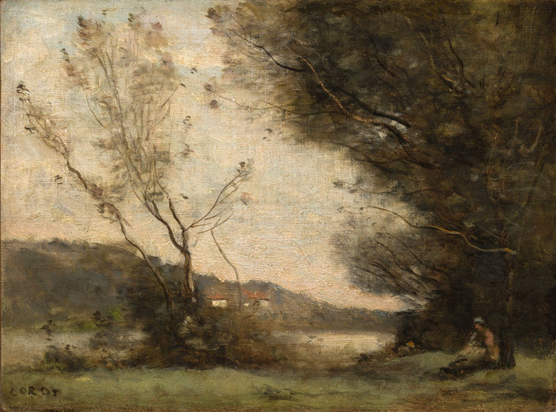 Au bord de la rivière - Jean-Baptiste Camille Corot - Alpha Reproduction