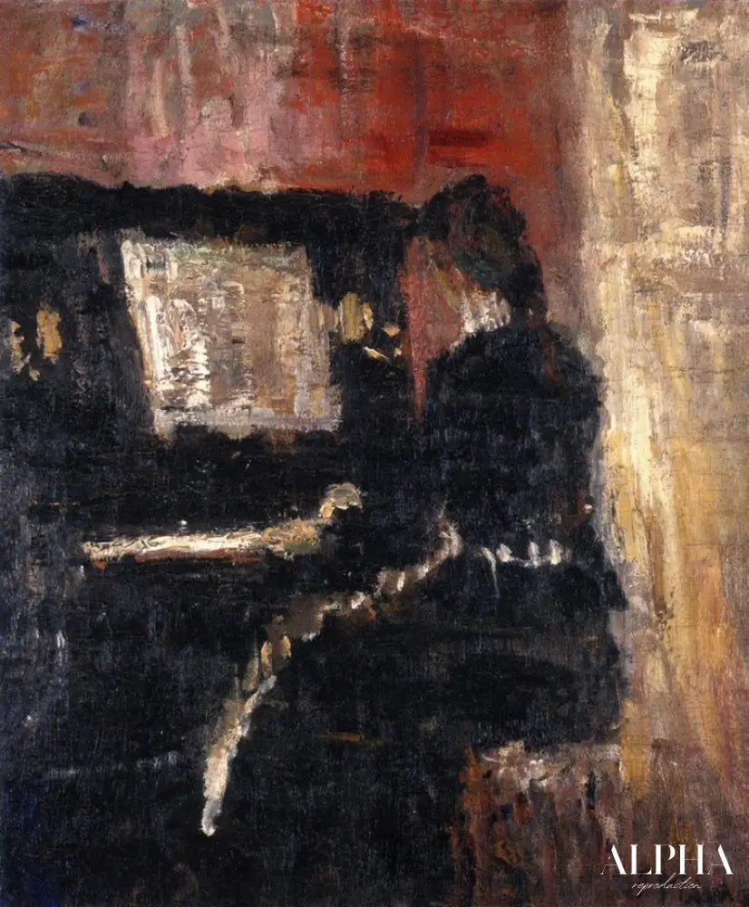 Au piano - Edvard Munch - Reproductions de tableaux et peintures haut de gamme