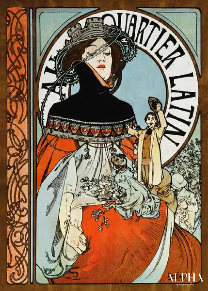 Au Quartier de Latin - Mucha - Reproductions de tableaux et peintures haut de gamme