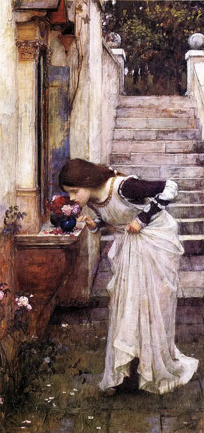 Reproduction du tableau « Au sanctuaire - John William Waterhouse » par Alpha Reproduction en peinture à l’huile