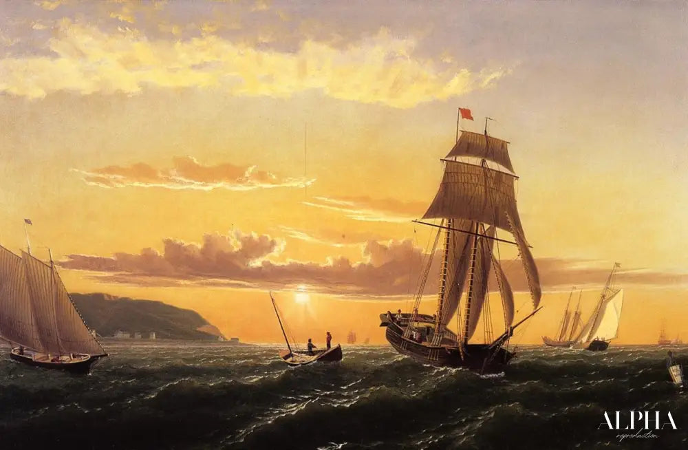 Aurore sur la baie de Fundy - William Bradford - Reproductions de tableaux et peintures haut de gamme