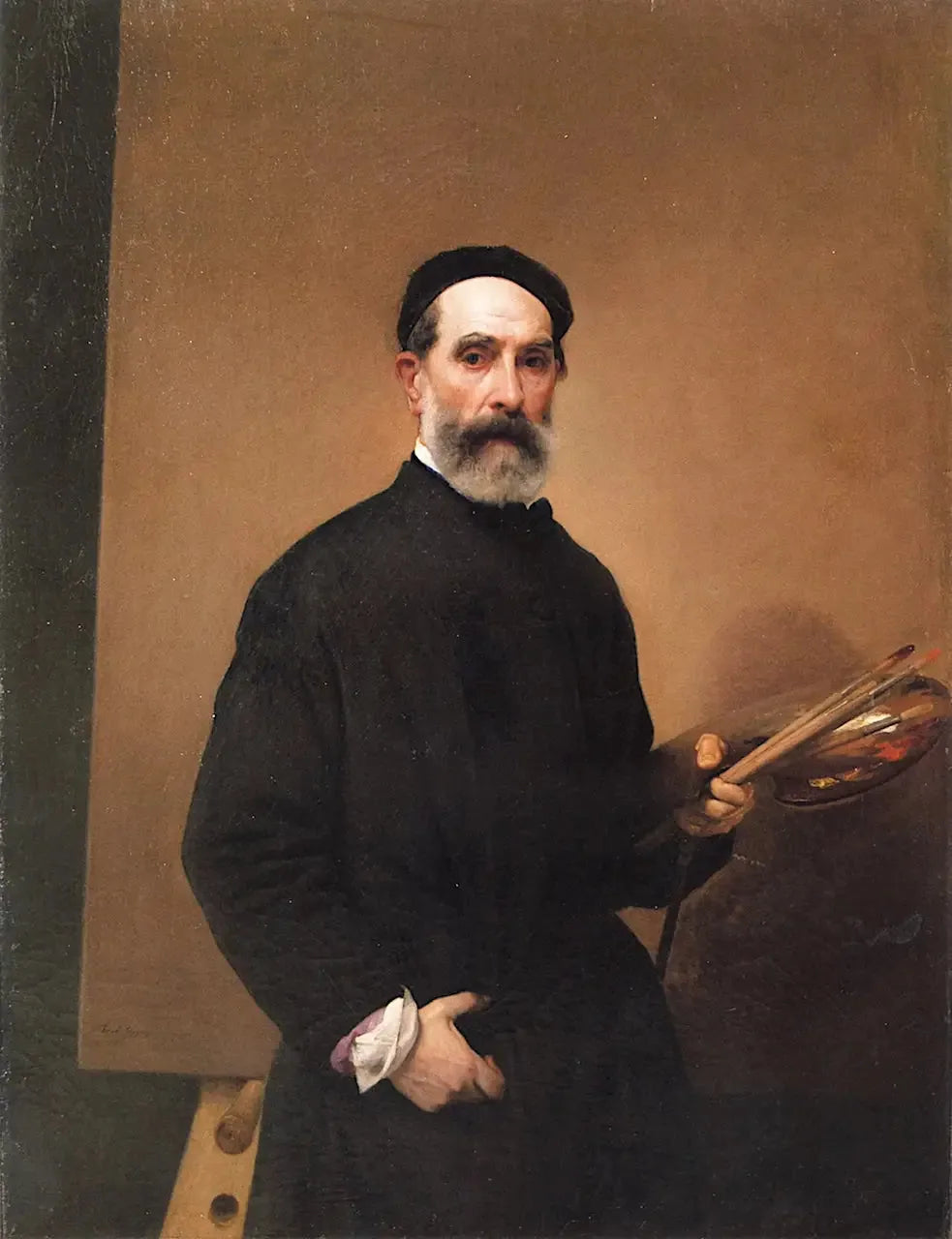 Autoportrait à 71 ans - Francesco Hayez image 1 reproduction de peinture à l’huile