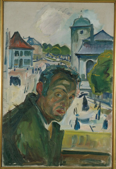 Reproduction du tableau « Autoportrait à Bergen - Edvard Munch » par Alpha Reproduction en peinture à l’huile
