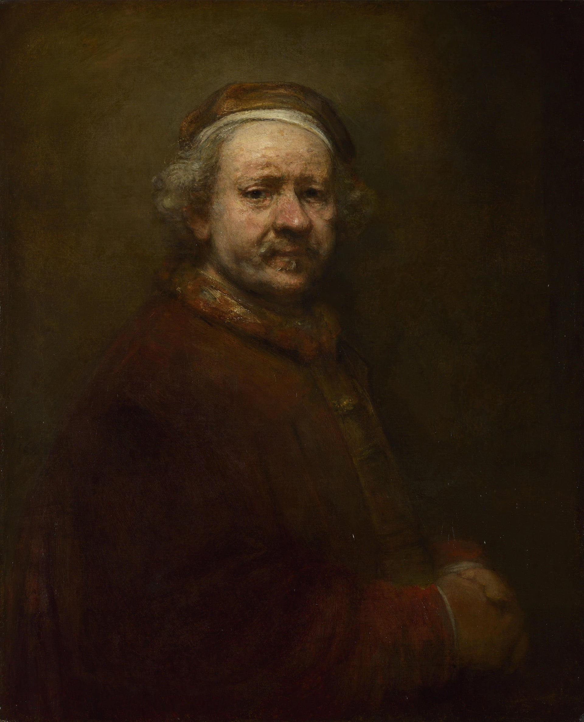 Autoportrait à l’âge de 63 ans — Rembrandt, 1669, National Gallery de Londres