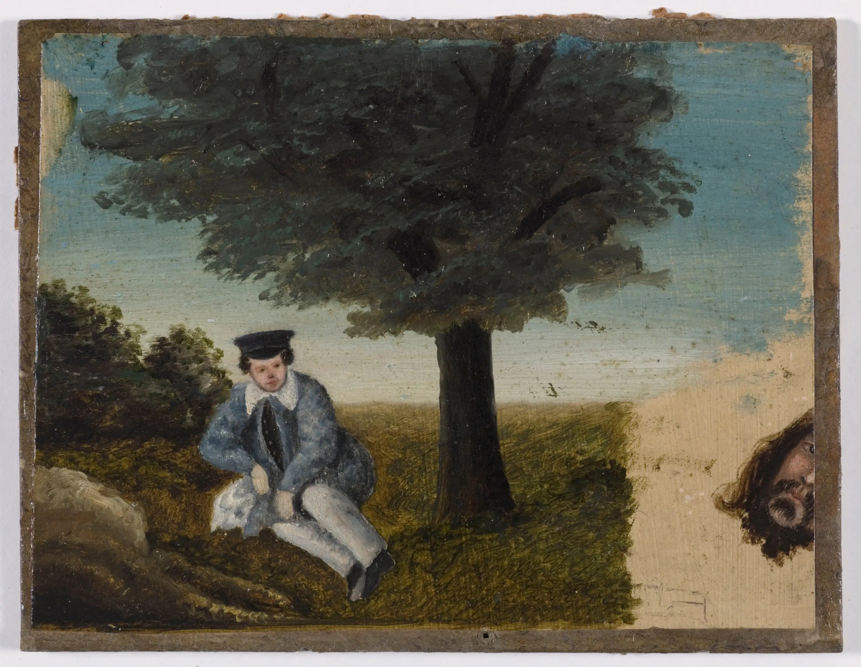 Autoportrait de Gustave Courbet à l’âge de quatre ans ; fragment de tête barbue - Gustave Courbet - Alpha Reproduction