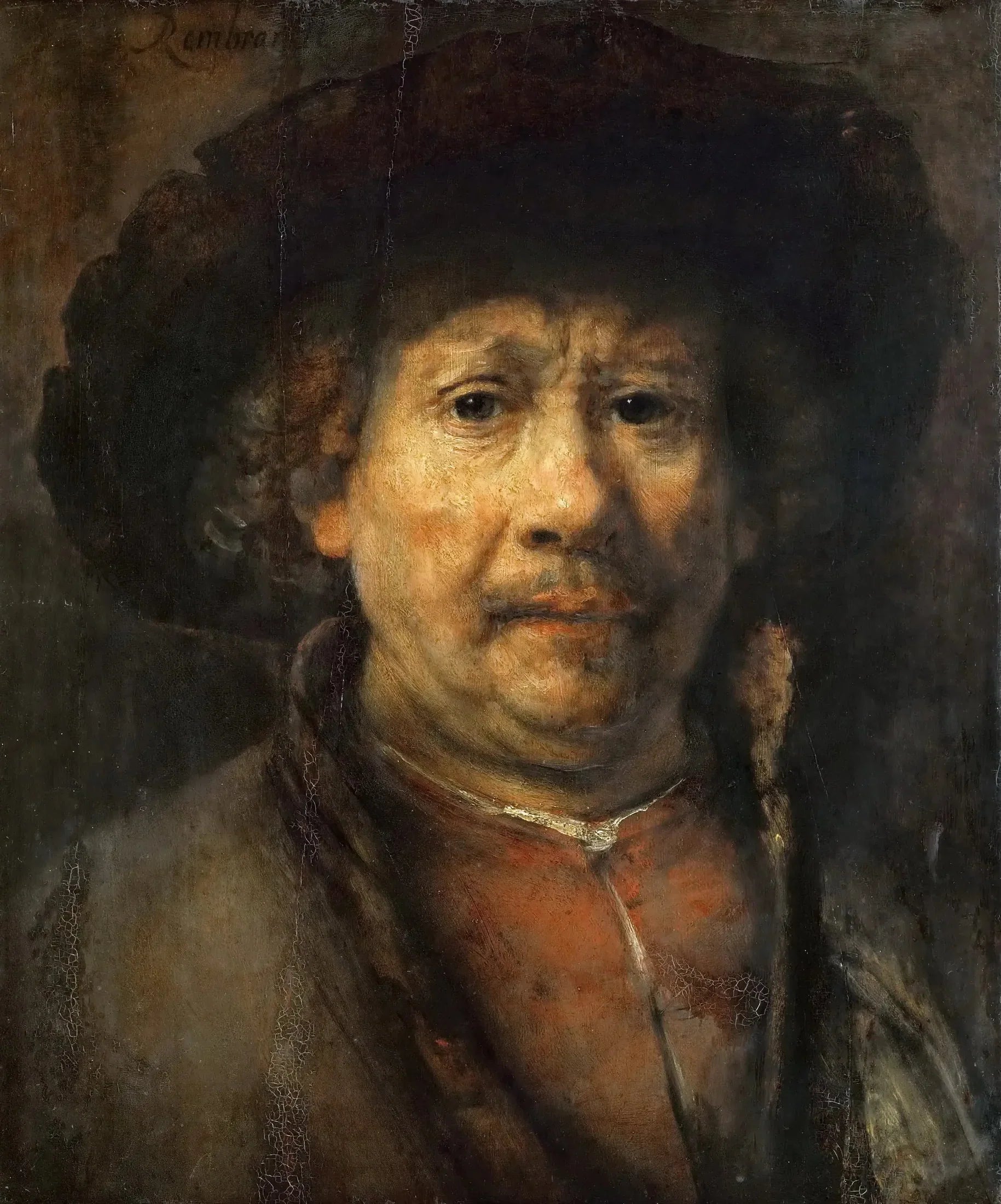 Autoportrait - Rembrandt image 1 copie de tableau peinte à la main